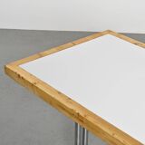 Metal and wood table, La Plagne circa 1960