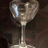 Set of six crystal cups