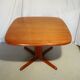Scandinavian expandable central square table in teak