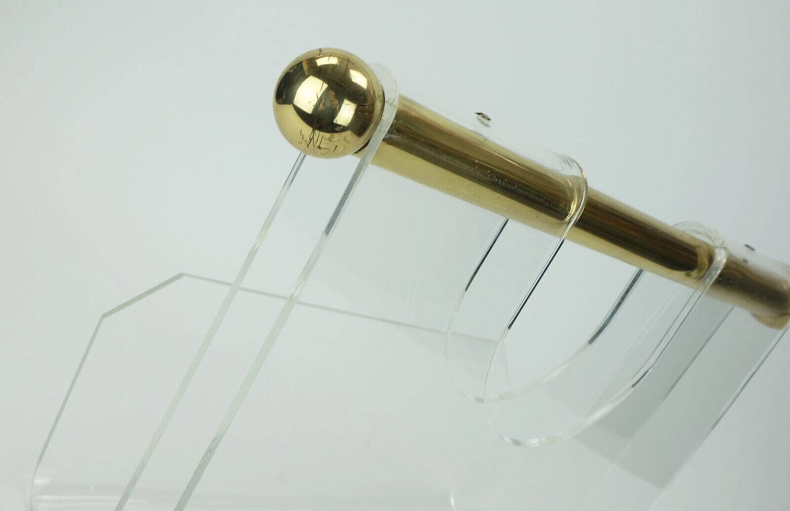 Transparent lucite acrylic magazine rack 1970s 1980s space age