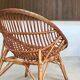 Easy Chair Hand-Woven in Wicker Rattan, Italy 1950s