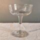 9 champagne coupes in glass, beautiful model from the 1940s.