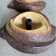 Vintage brutalist stoneware wall sconces, 1960s, set of 2