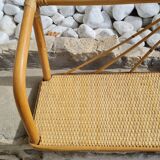 Bamboo and rattan wall shelf