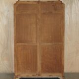Double Art Deco wardrobe circa 1930 in satin walnut.
