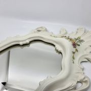 Farnesiana Mirror by Carlo Corvi in ceramic Italy 1950