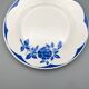 Série de 6 assiettes vintage art deco Digoin Sarreguemines Corsica fleurs bleues