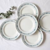 Flat plate x4, iron earth, Moulin des Loups, Motif Pasteur