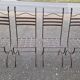 Ensemble de 4 chaises de jardin en fer XXe