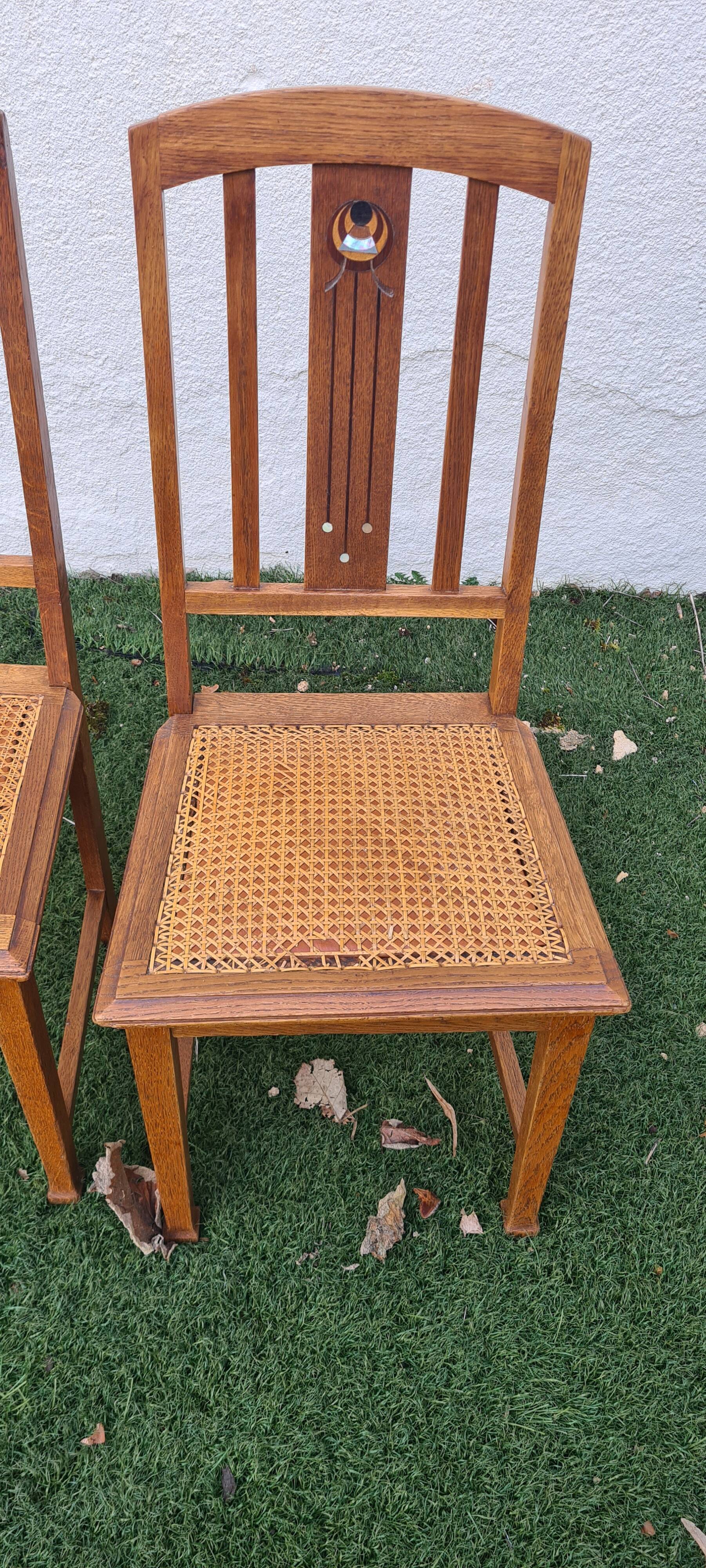 Pair of art and kraft chairs