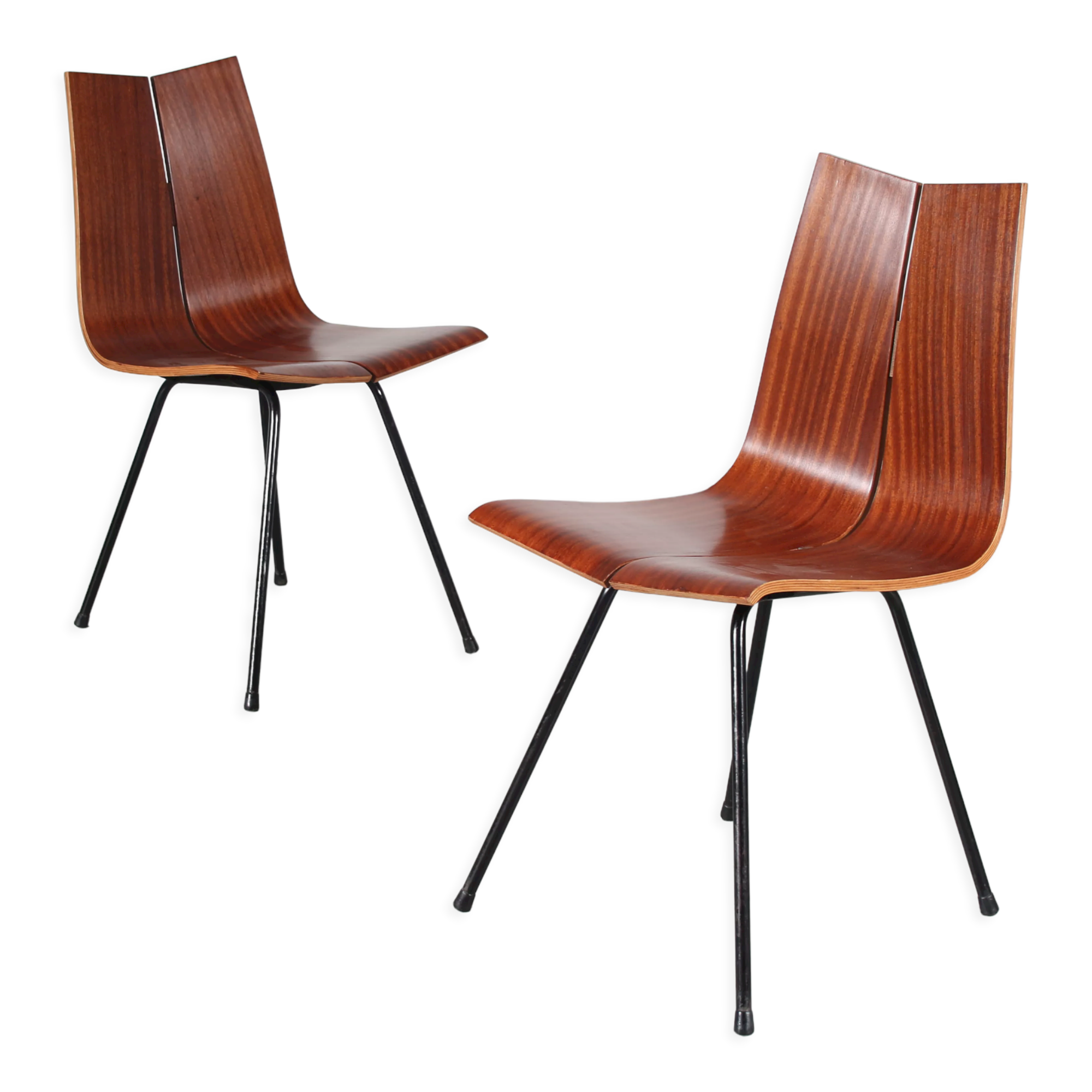 1950s “GA” Chairs by Hans Bellmann for Horgen-Glarus, Switzerland