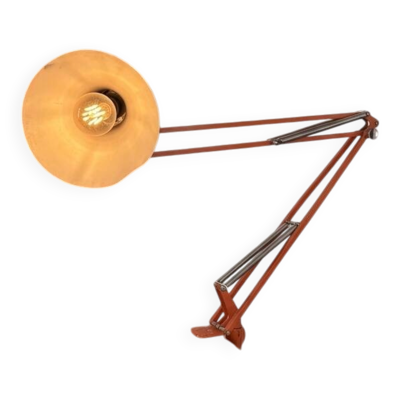 Lampe Articulée Architecte Pop Oange Luxo L-1 U.S Pat. Vintage Brevet US