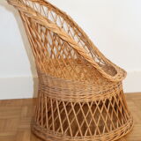 Children's rattan armchair 1950