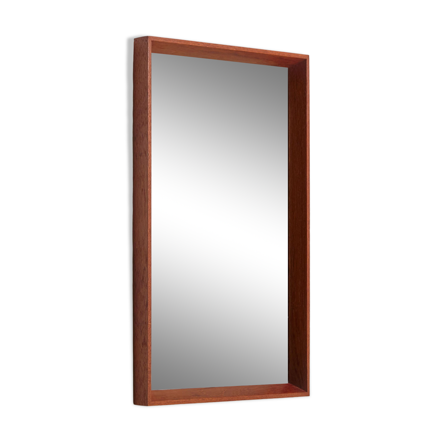 Teak framed mirror