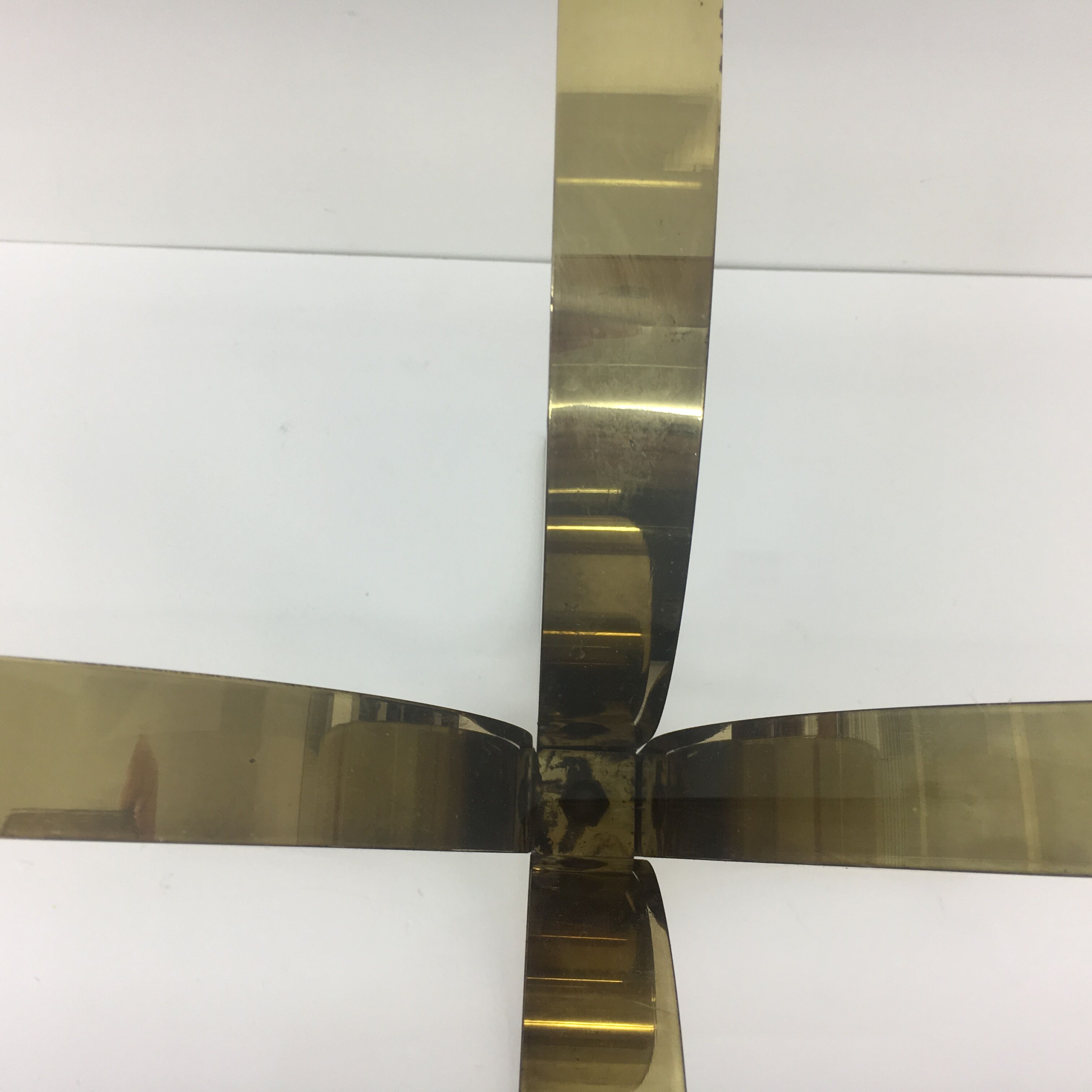 Hollywood regency brass side table, 1970's