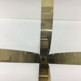 Hollywood regency brass side table, 1970's