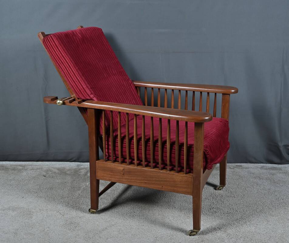 Morris chair in Mahogany, Arts & Crafts style – Early 20th century