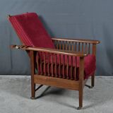 Morris chair in Mahogany, Arts & Crafts style – Early 20th century