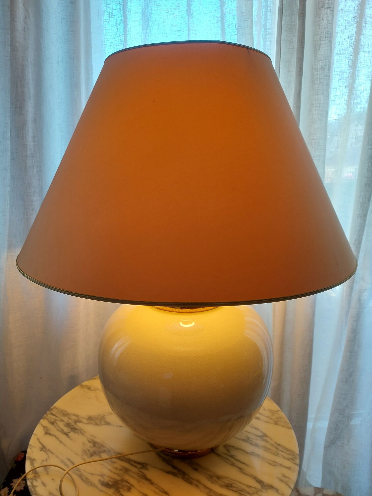 Large ceramic lamp from the 80's KOSTKA