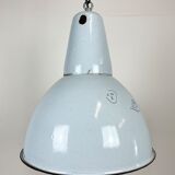 Industrial Grey Enamel Pendant Lamp, 1960s