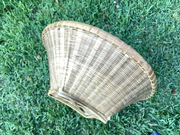 Grande panière rotin plat