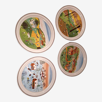 Decorative plates "the four seasons", Villeroy & Boch