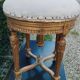 Antique piano stool in gilded wood, Louis XVI style.