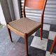Set of 6 Fristho chairs in teak and rope.