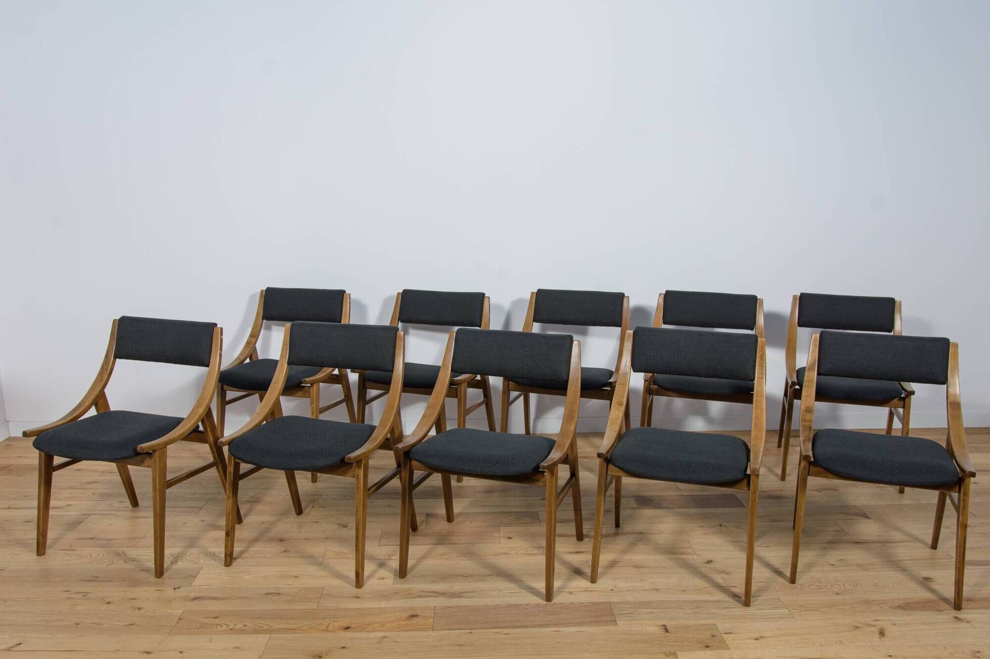 Polish ski jumper chairs from Zamojska, 1970s, set of 10