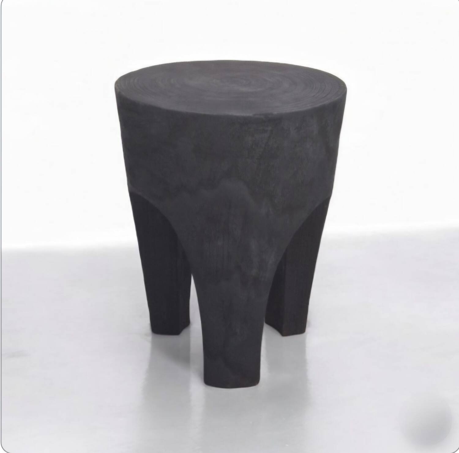 Burnt wood stool shou sugi ban