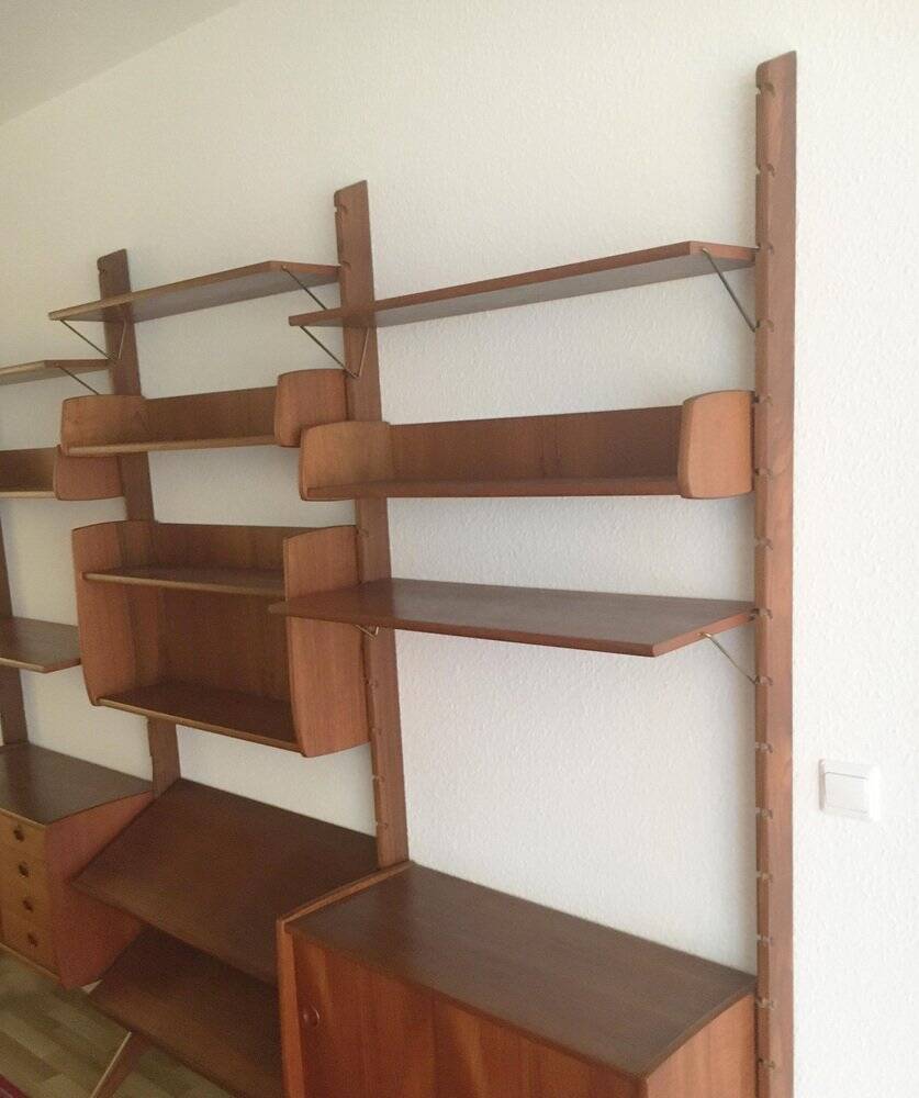 Mid-Century Modular Wall Unit Ergo in teak by John Texmon and Einar Blindheim for Blindheim Möbelfabrikk, 1960s.