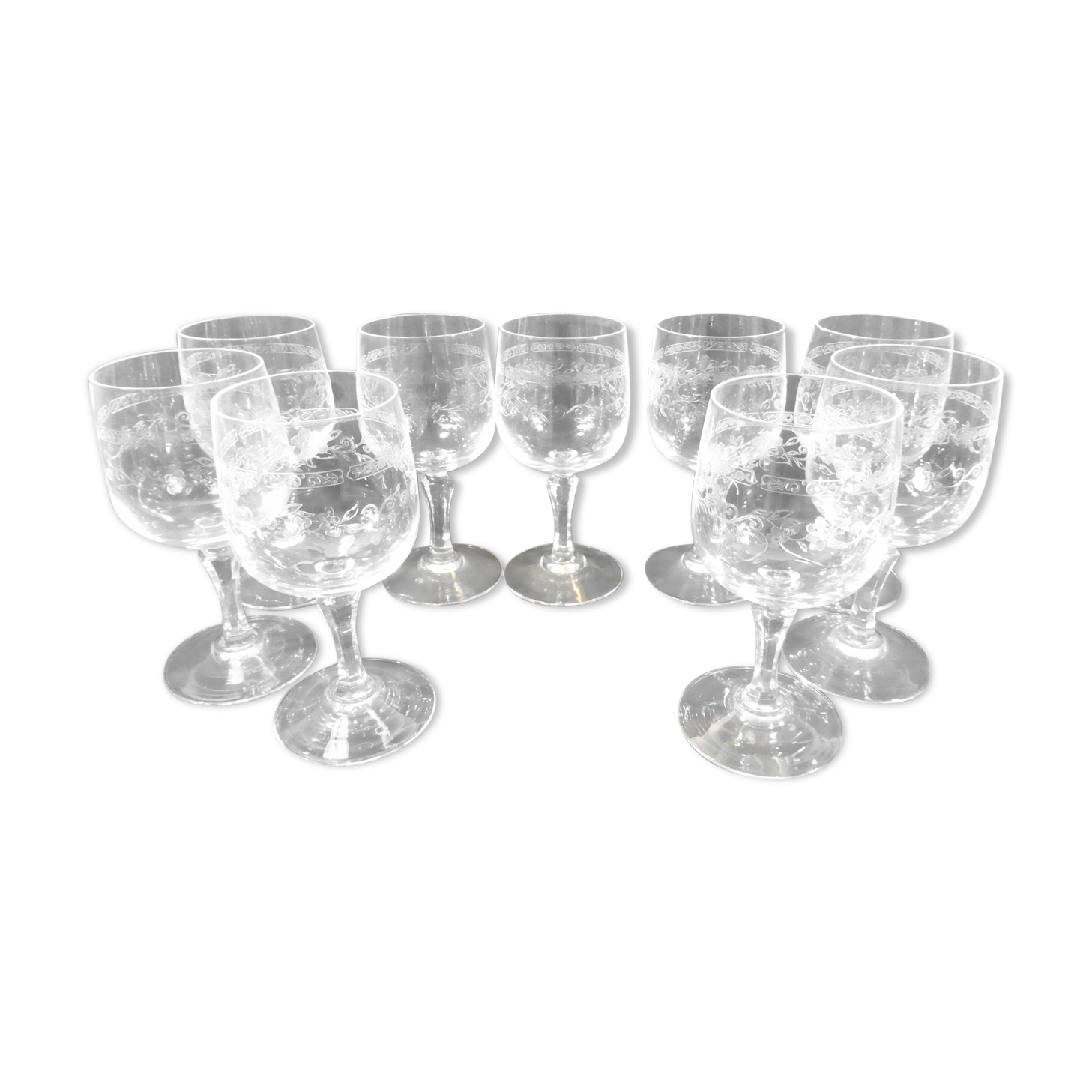 9 crystal wine glasses