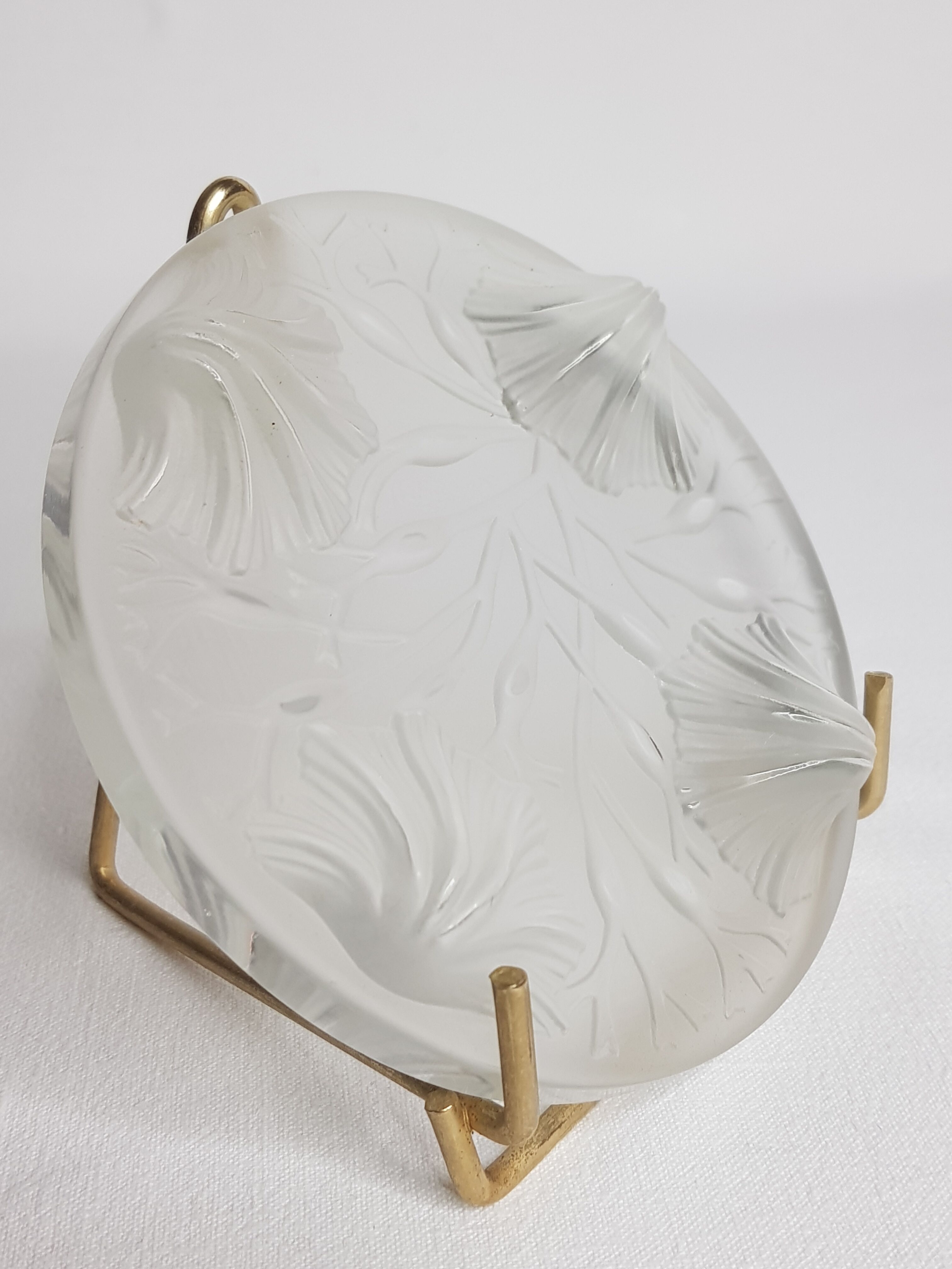 Art Deco Verlys moulded glass carafe