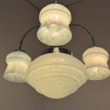 Art deco chrome chandelier 1930's