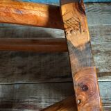Solid wood tripod stool from the 50s