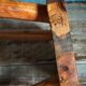Solid wood tripod stool from the 50s