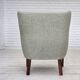 1960s, Danish armchair, original light grey furniture wool, teak wood.