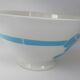 Bol ancien  céramique faïence blanc ruban bleu français des années 50 vintage