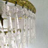 Brass ceiling, 3 rows of stamps and mirror, art deco