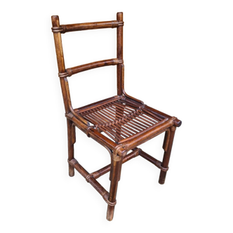 Chaise en rotin vintage
