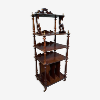 Etagère sur pieds en palissandre Napoléon III