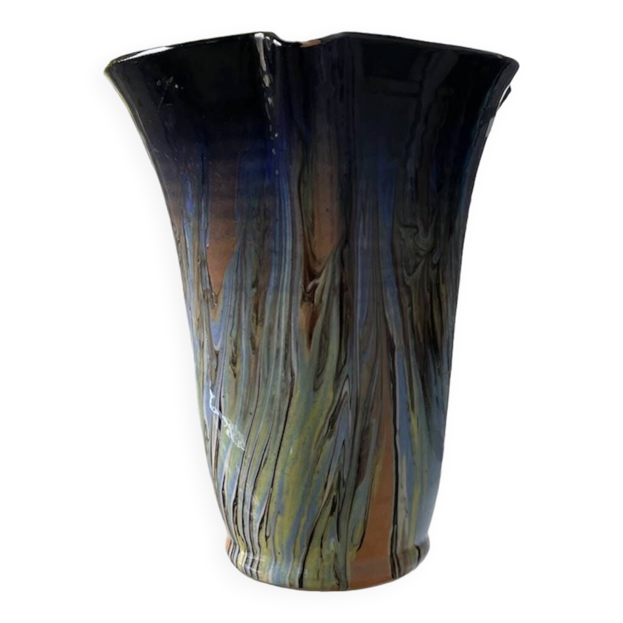 Glazed ceramic vase