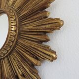 Golden sun mirror witch eye years 60 70 - 25x25cm