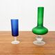 Vase from the Italian Satinato series and glass attributed to Carlo Moretti, 1970s, set of 2.
