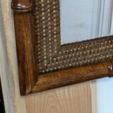 Bamboo rattan mirror