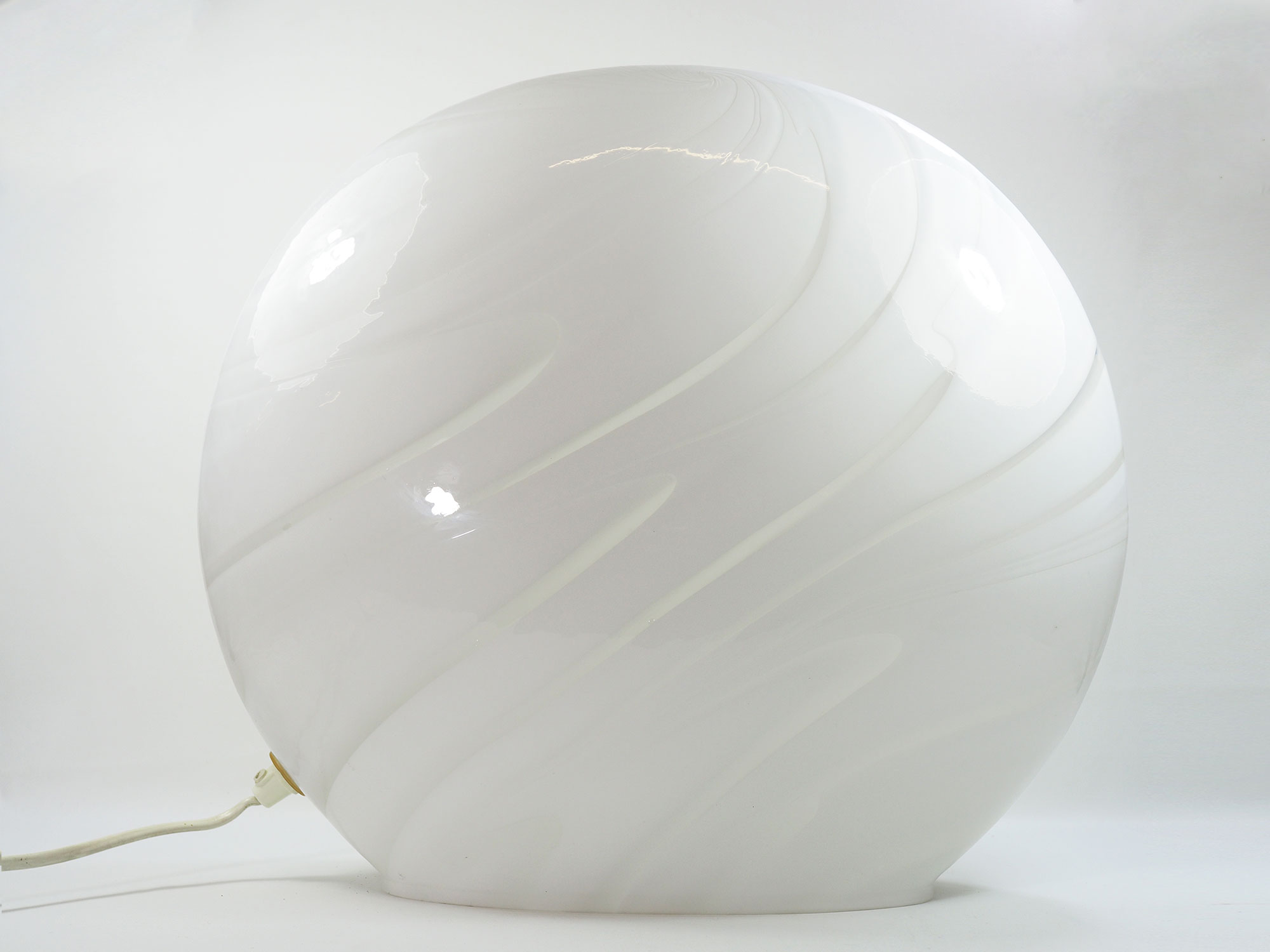 Italian art glass disc table lamp by Vetri Murano, 1970