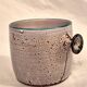 Cache-pot, vase, covered pot, Vallauris motif "Aux Chardons" by E. Danie.