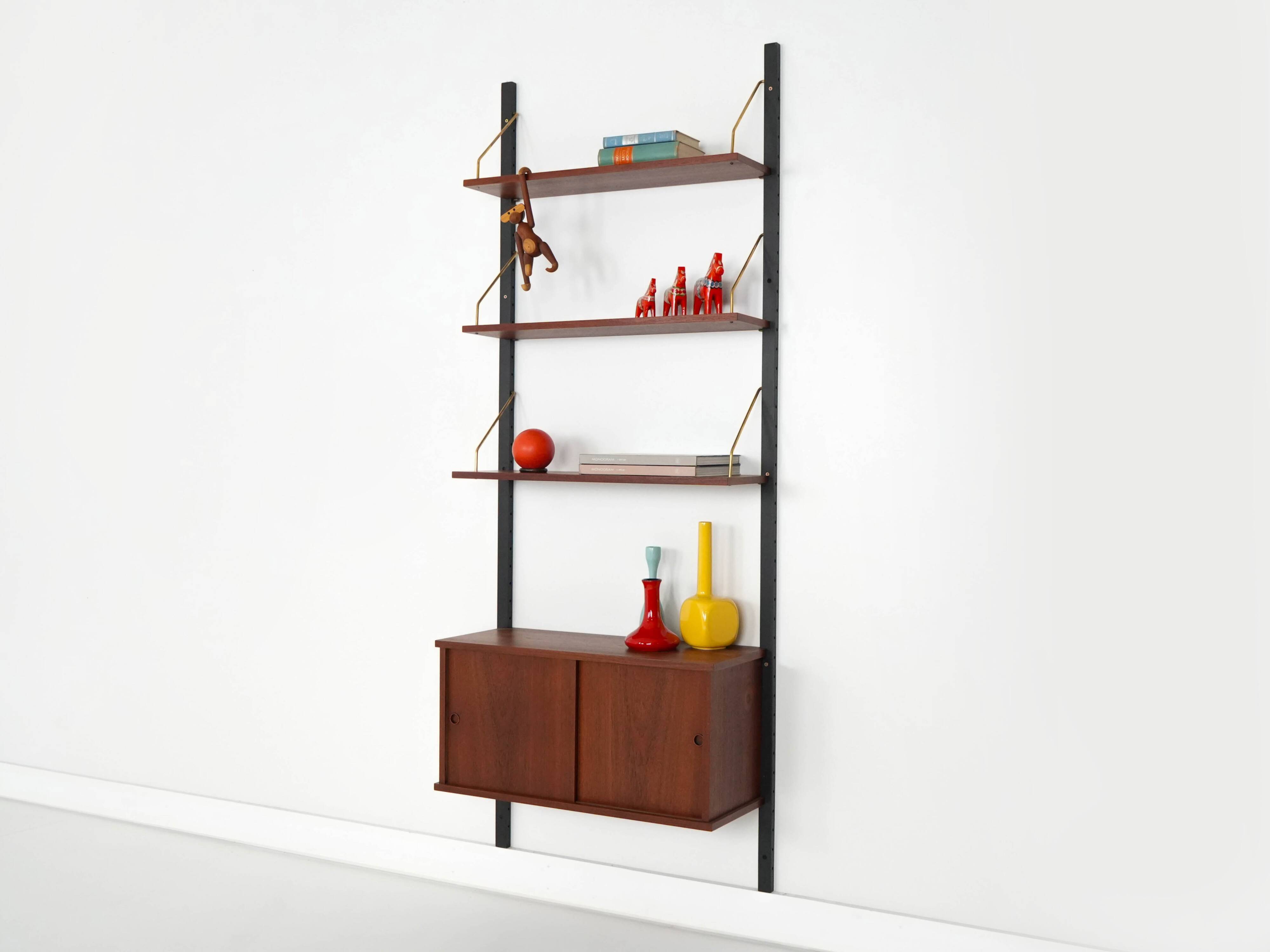 Teak shelving unit, Danish design, 1960s, production: Denmark
