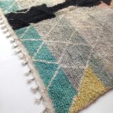 Moroccan Berber boujaad carpet with colorful patterns 283x209cm