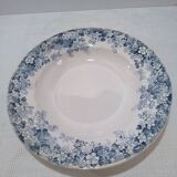 Set de 7 assiettes creuses anciennes décor bleu